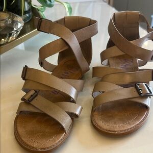 Blowfish Gray Strappy Sandals